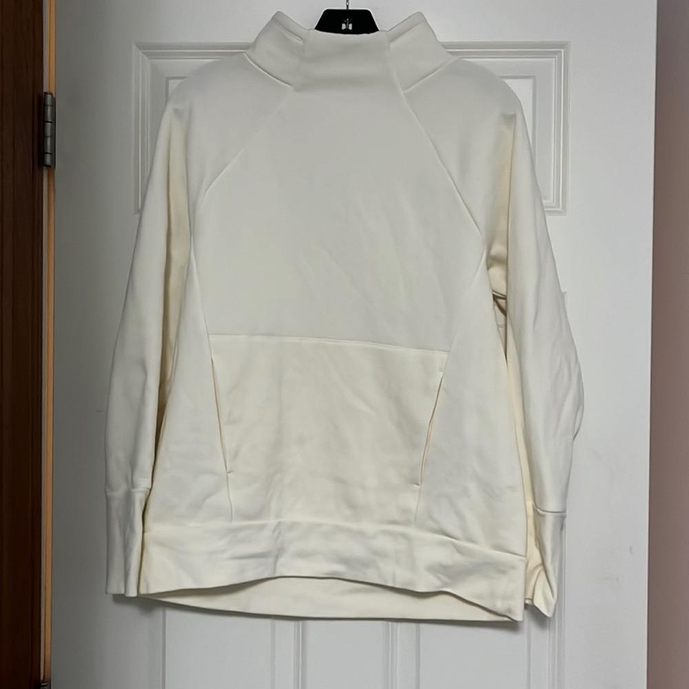 Fabletics cream funnel neck sweatshirt